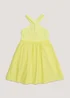 Girls Yellow Cross Neck Poplin Dress (4-13yrs) - 4 Yrs Image 1
