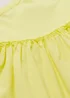 Girls Yellow Cross Neck Poplin Dress (4-13yrs) - 4 Yrs Image 2