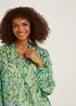 Green Print Chiffon Blouse - 8 Image 3