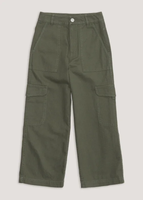 Girls Khaki Cargo Trousers (4-8yrs) - Age 4 Years Image 1