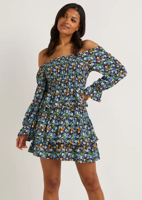 JDY Lotus Multicoloured Floral Print Layer Co-Ord Skirt - S - UK 8 Image 1