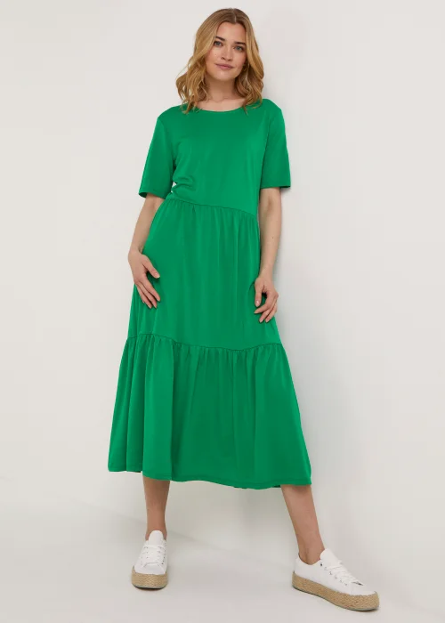 JDY Green Tiered Dress - 8 Image 4