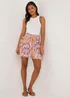 JDY Summer Pink Print Mini Skirt - 8 Image 4