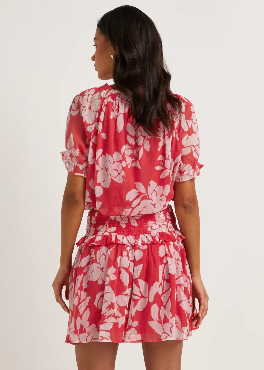 JDY Summer Red Print Co-Ord Mini Skirt - 8 Image 2