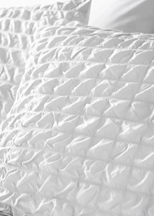 White Seersucker Duvet Cover - Double Image 3