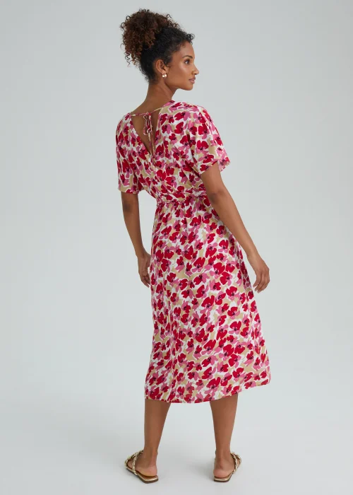 JDY Pink Floral Print String Midi Dress - 8 Image 2