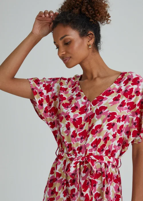 JDY Pink Floral Print String Midi Dress - 8 Image 3