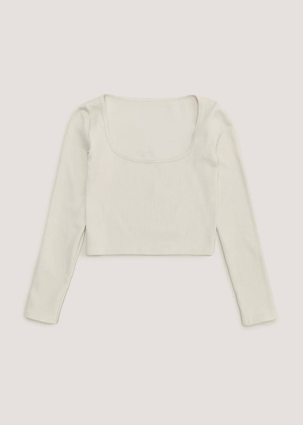 Girls Candy Couture Cream Long Sleeve Seamless Top (9-16yrs) - Small/Medium Image 1