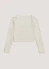 Girls Candy Couture Cream Long Sleeve Seamless Top (9-16yrs) - Small/Medium Image 1