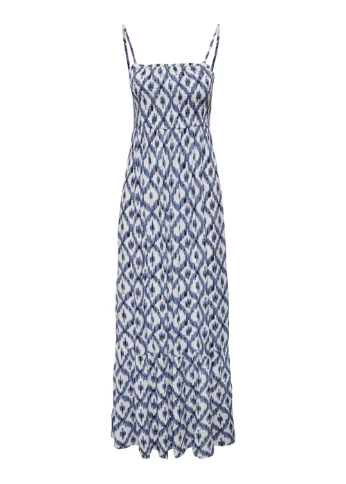 JDY Starr Blue Smock Maxi Dress - 10 Image 5