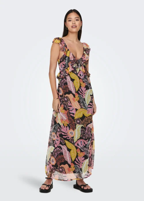 JDY Pixi Black Leaf Dress - 14 Image 3