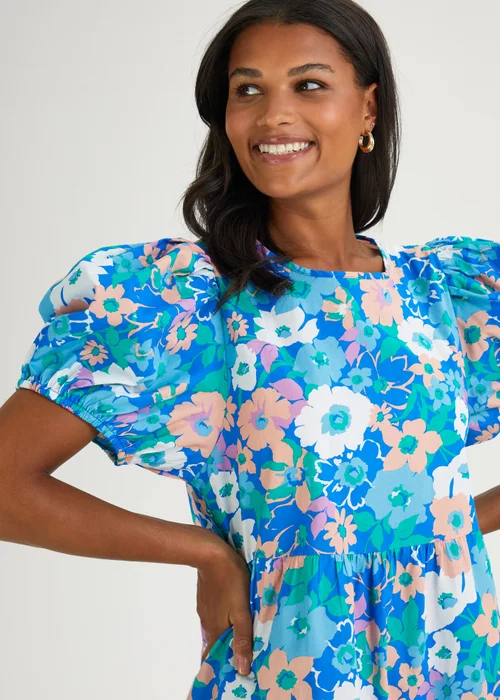 JDY Reese Multicoloured Floral Mini Dress - 8 Image 3