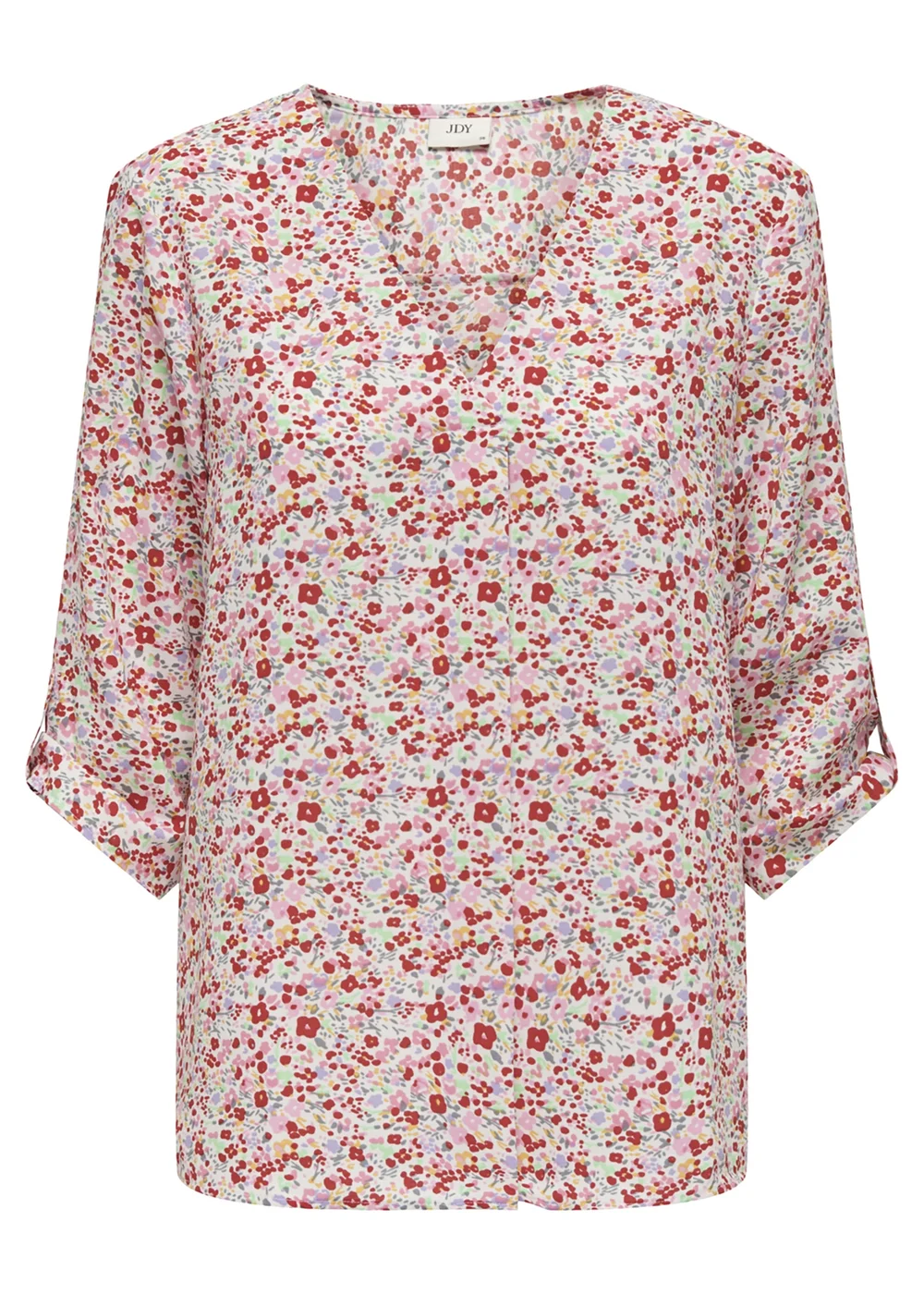 JDY Multicoloured Print 3/4 Sleeve Top - 8 Image 1