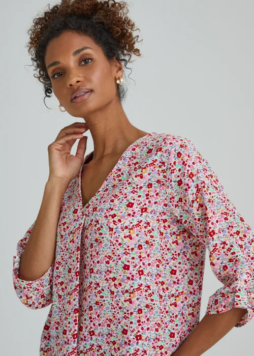 JDY Multicoloured Print 3/4 Sleeve Top - 8 Image 3