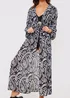 In the Style Jac Jossa Black Paisley Tie Front Maxi Cover Up - 8 Image 4