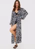 In the Style Jac Jossa Black Paisley Tie Front Maxi Cover Up - 8 Image 3
