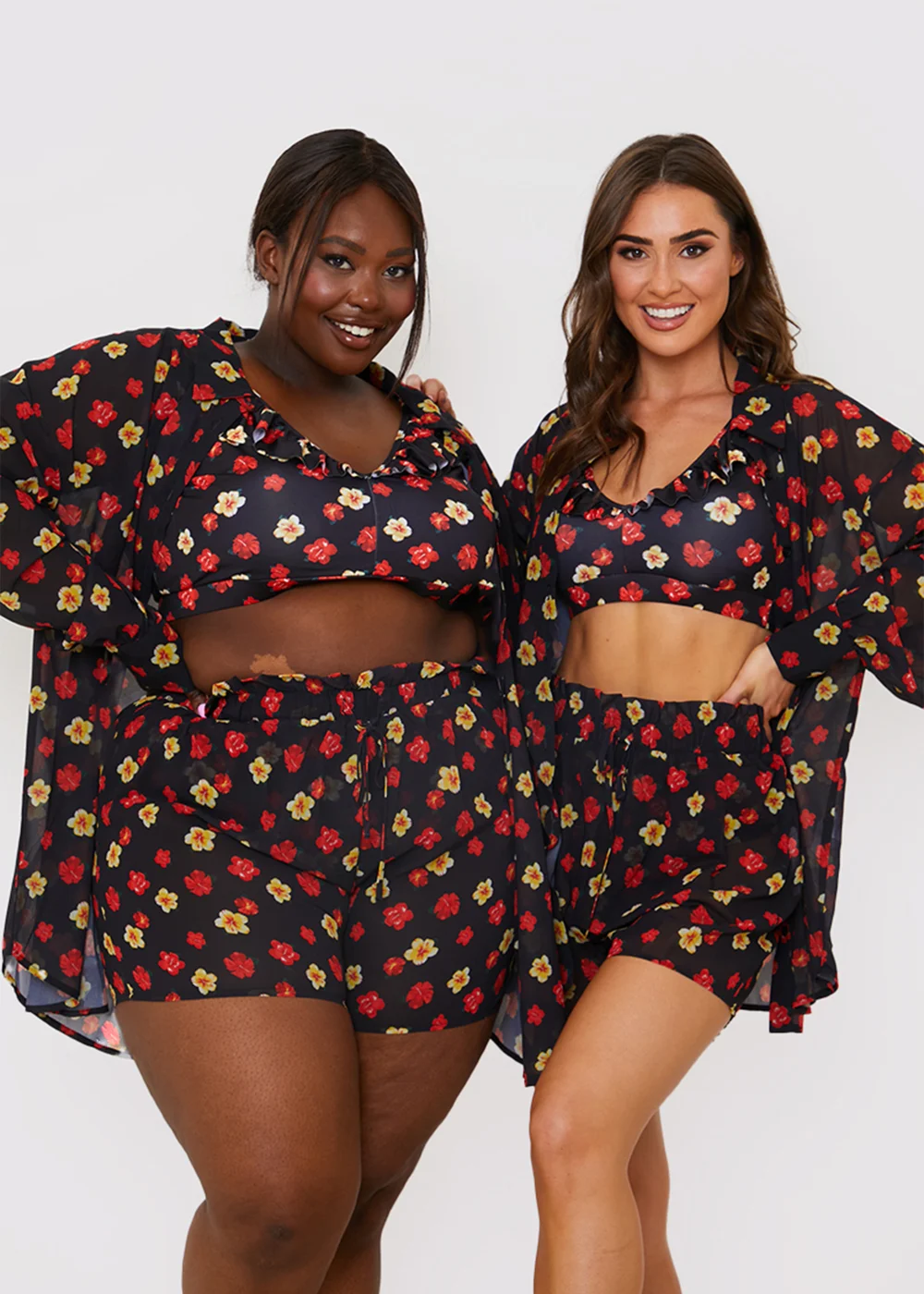 In the Style Jac Jossa Black Floral Print Co-Ord Shirt - 8 Image 2