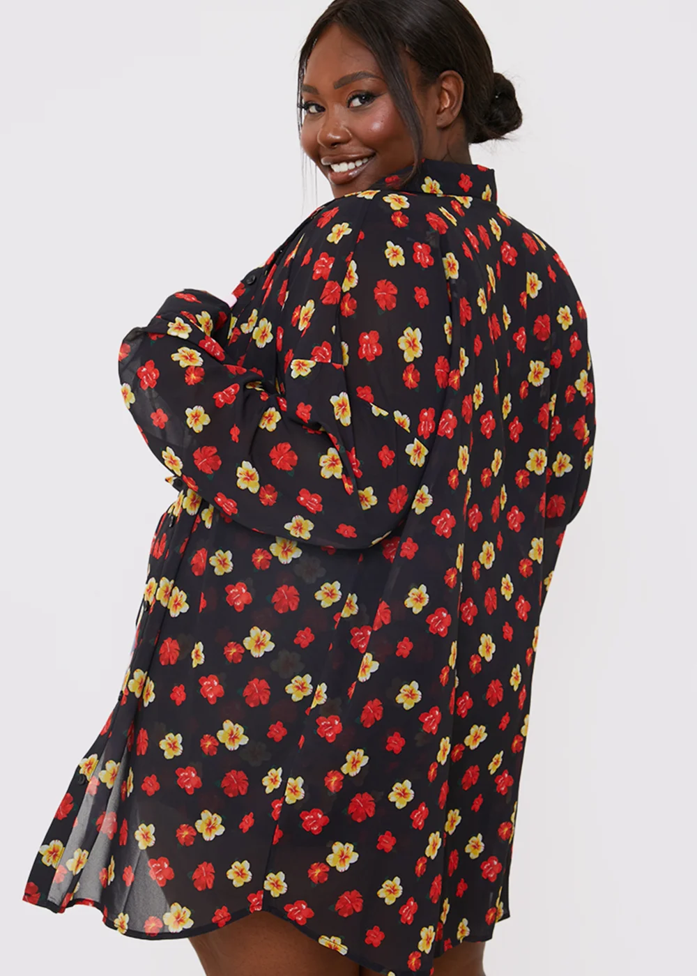 In the Style Jac Jossa Black Floral Print Co-Ord Shirt - 8 Image 8