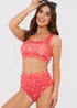 In the Style Jac Jossa red Floral Scoop Neck Bikini Top - 8 Image 3