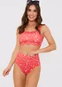 In the Style Jac Jossa Red Floral Bikini Bottoms - Size 8 Image 3