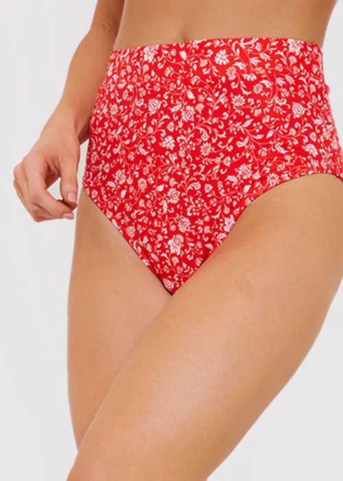 In the Style Jac Jossa Red Floral Bikini Bottoms - Size 8 Image 5
