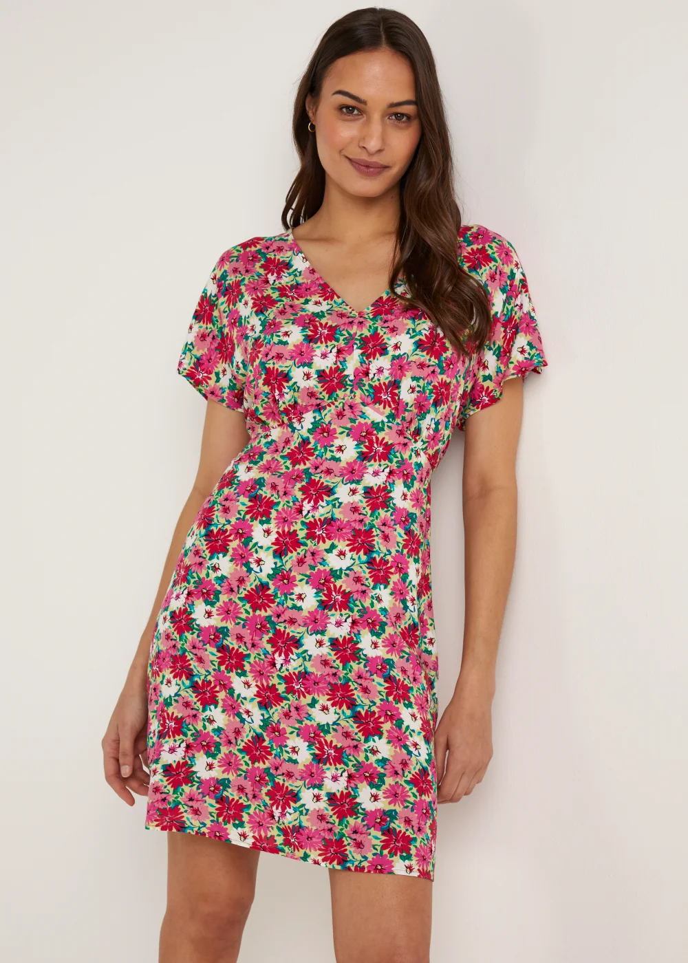 Multicoloured Floral Mini Dress - 8 Image 1