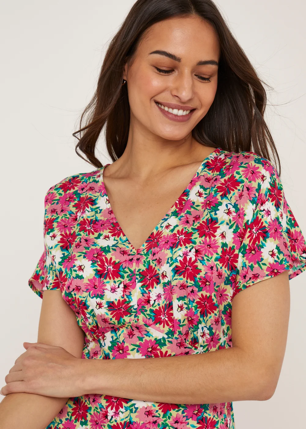 Multicoloured Floral Mini Dress - 8 Image 3