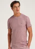 T&W Pink Leaf Print T-Shirt - S Image 1