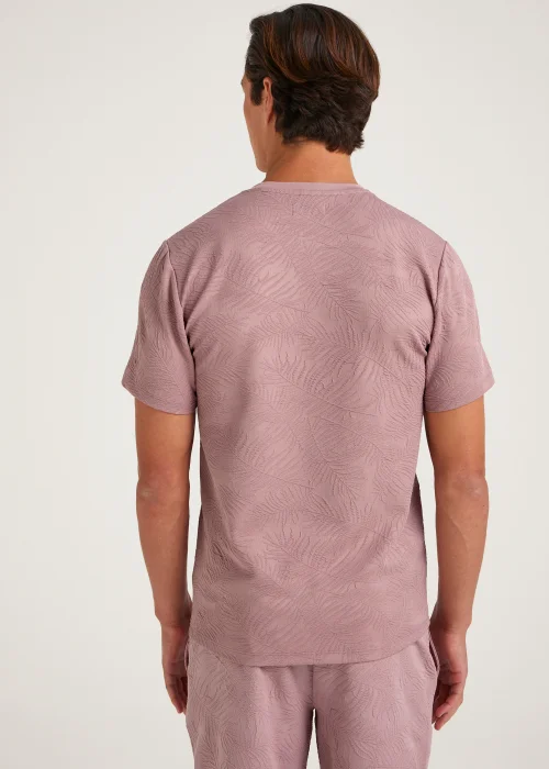 T&W Pink Leaf Print T-Shirt - S Image 2