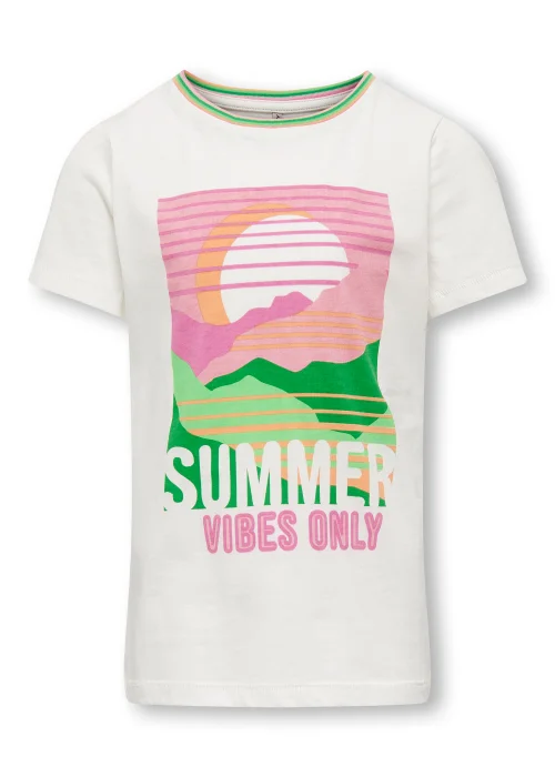 ONLY Girls Multicoloured Summer Print T-Shirt (5-14yrs) - Age 5 - 6 Years Image 2