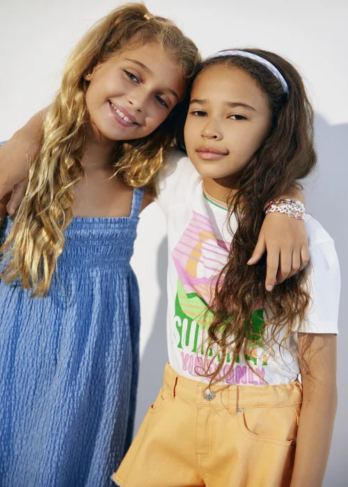 ONLY Girls Multicoloured Summer Print T-Shirt (5-14yrs) - Age 5 - 6 Years Image 1