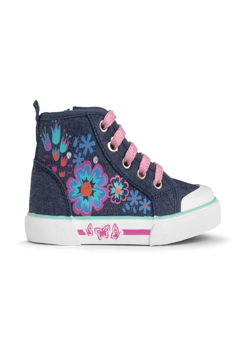 Start-Rite Secret Floral Print Lace Up High Top Trainers - 7.5 F Image 1