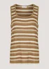 Brown Stripe Metallic Vest Top - Size 8 Image 5