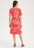 Et Vous Coral Palm Print Dress - 8 Image 2