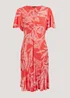 Et Vous Coral Palm Print Dress - 8 Image 5