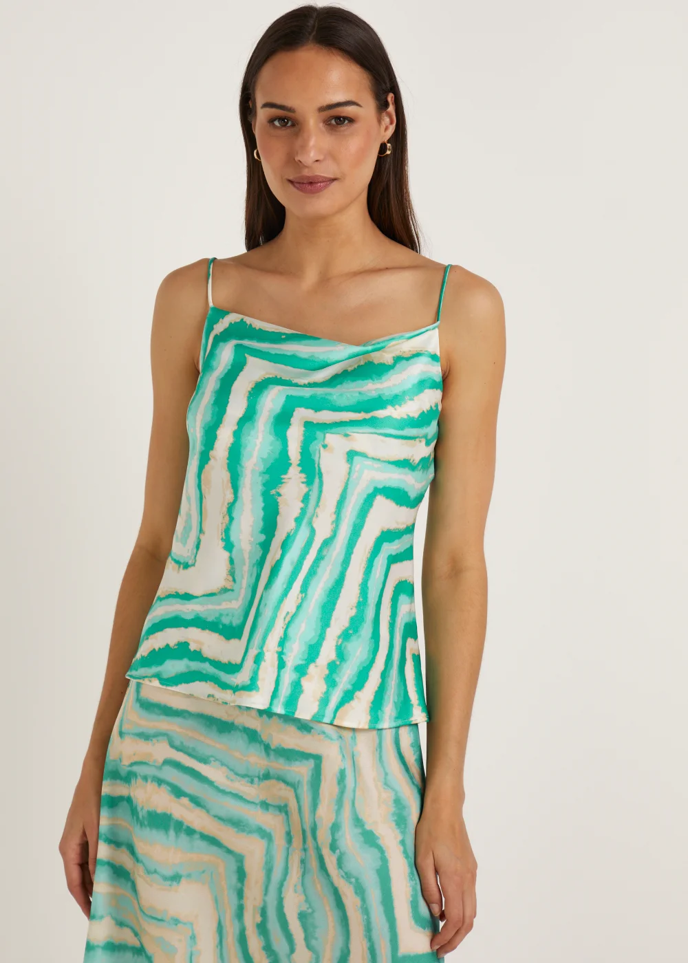 Et Vous Multicoloured Tie Dye Cami Top - Size 8 Image 1