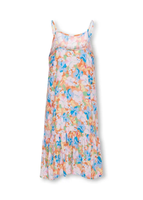 ONLY Girls Orange Floral Print Dress (6-14yrs) - 6 Yrs Image 2