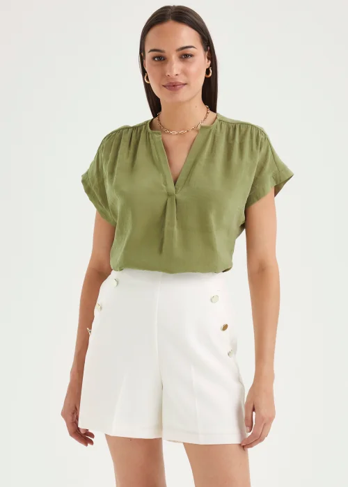 Et Vous Khaki Box Top - Size 8 Image 1