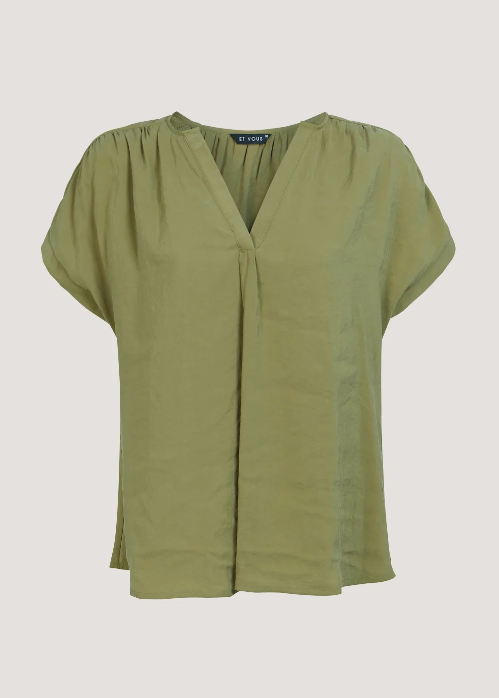 Et Vous Khaki Box Top - Size 8 Image 5