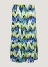 Multicoloured Zigzag Co-Ord Midi Skirt - Size 8 Image 5