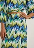 Multicoloured Zigzag Co-Ord Midi Skirt - Size 8 Image 3