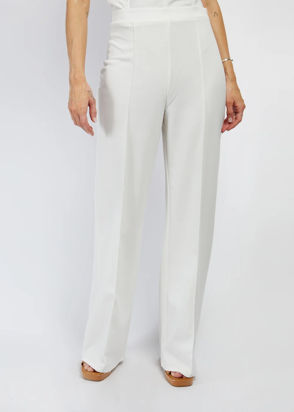 Girls on Film by Dani Dyer Ivory Wide Leg Co-Ord Trousers - Size 8 Image 4