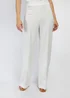 Girls on Film by Dani Dyer Ivory Wide Leg Co-Ord Trousers - Size 8 Image 4