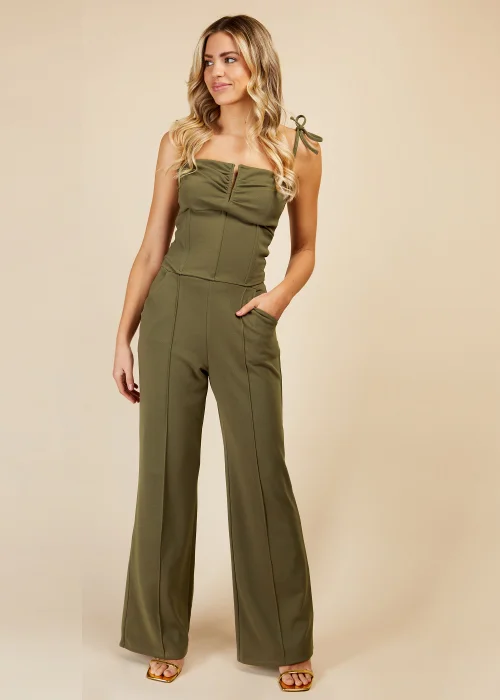 Girls on Film by Dani Dyer Khaki Wide Leg Co-Ord Trousers - Size 8 Image 1