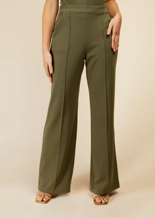 Girls on Film by Dani Dyer Khaki Wide Leg Co-Ord Trousers - Size 8 Image 4