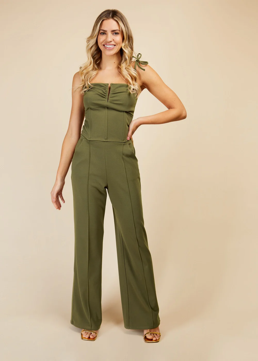 Girls on Film by Dani Dyer Khaki Co-Ord Bralette Top - 8 Image 4