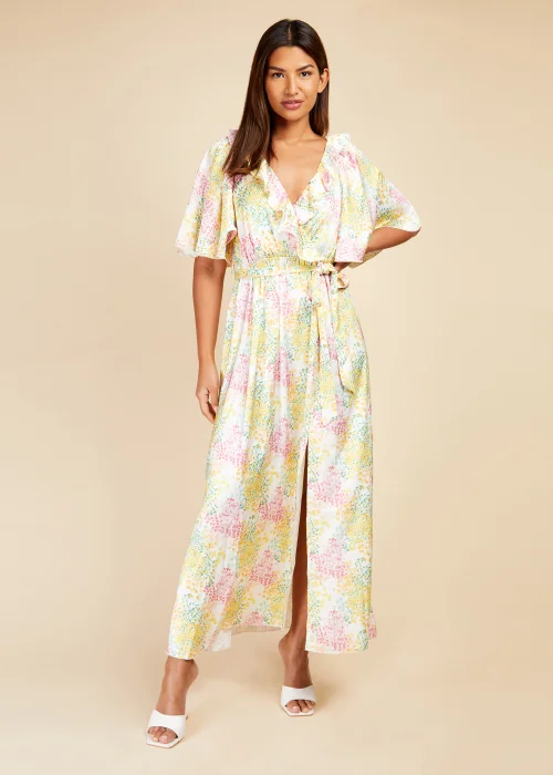 Little Mistress Blossom Frill Mock Wrap Maxi Dress - 10 Image 1