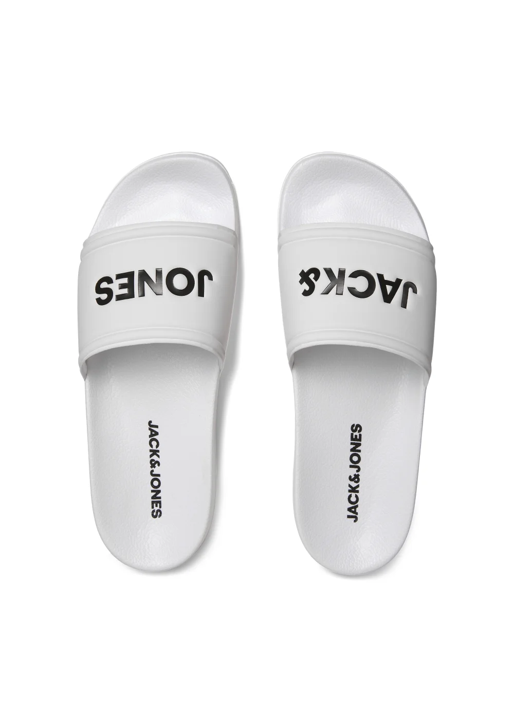 Jack & Jones Junior White Pool Sliders (6-16yrs) - 1 Image 1