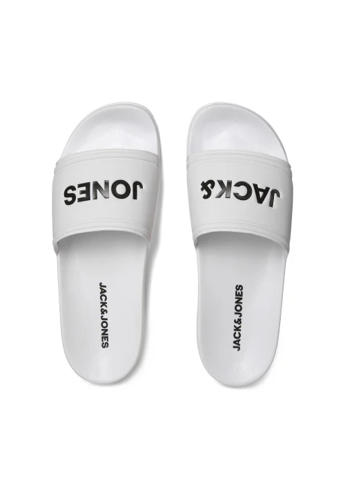 Jack & Jones Junior White Pool Sliders (6-16yrs) - 1 Image 1