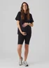 Mamalicious Maternity Salli Black T-Shirt & Shorts Set - Extra Large Image 2